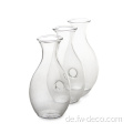 Clear Glass Bud verbundene Vase für Wohnkultur